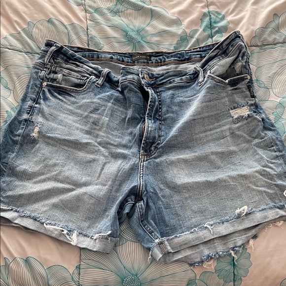 Silver Jeans Pants - Silver Jeans Light Blue Distressed Denim Shorts